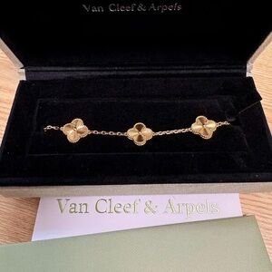 Van Cleef & Arpels 18K Gold Clover Bracelet